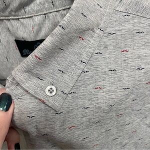 Molokai surf men’s shirt button up mini mustaches print large